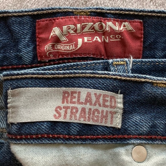 Vintage Arizona Jean Company Relaxed Fit Distressed Straight Leg Jeans | 38 X 30 - Picture 2 of 12